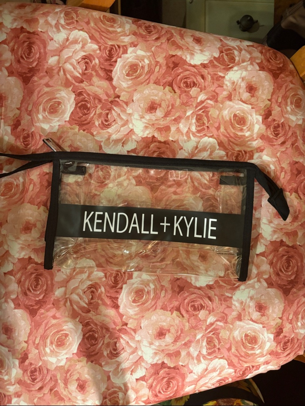 Kendall & Kylie Clear Travel Pouch with Black Trim